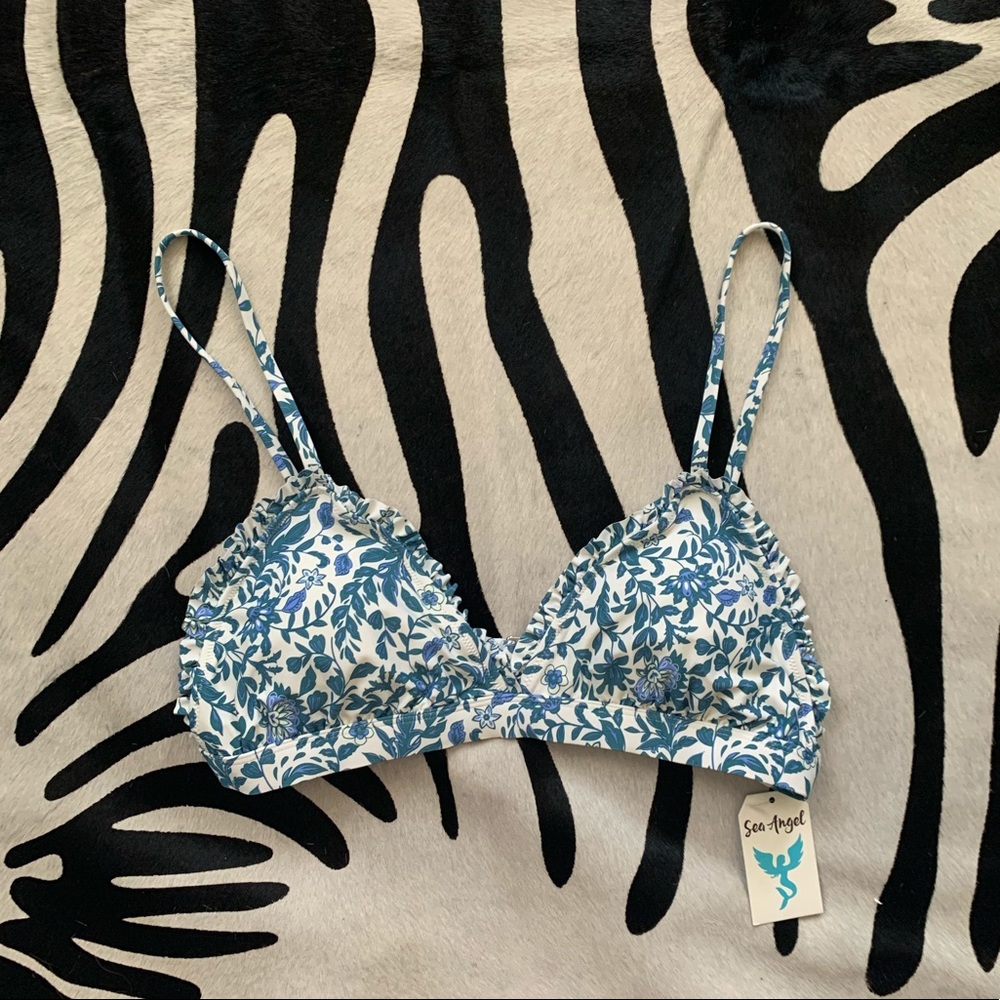 floral print bikini top